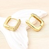 Brass Micro Pave Clear Cubic Zirconia Hoop Earrings EJEW-Z121-10G-3