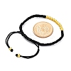 Polyester Cord Braided Bead Bracelets for Women BJEW-L698-04G-02-5