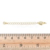 Brass Micro Pave Clear Cubic Zirconia Chain Extender KK-B148-10P-01-3