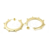 Brass Ring Stud Earring Findings KK-H440-02G-2