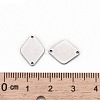 Tarnish Resistant Smooth Surface Stainless Steel Rhombus Stamping Blank Tag Links connectors LS-STAS-R064-72-4