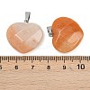 Natural Red Aventurine Pendants G-A281-02P-01-3