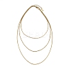 304 Stainless Steel Snake Chain 3 Layer Necklaces for Women LS-NJEW-A057-02D-G-2
