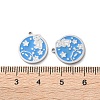 304 Stainless Steel Enamel Pendants STAS-M102-22P-01-3