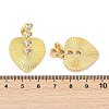 Brass Micro Pave Clear Cubic Zirconia Stud Earrings KK-U058-61G-5
