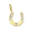 304 Stainless Steel Micro Pave Cubic Zirconia Pendants STAS-D364-04G-1