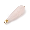 Natural Rose Quartz Pendants PALLOY-JF04760-01-5