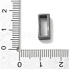 Brass Micro Pave Black Cubic Zirconia Slide Charms KK-A300-12B-3