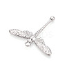 304 Stainless Steel Dragonfly Pendants STAS-T069-23P-2