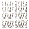 40Pcs 8 Styles Brass & 304 Stainless Steel Fishing Fast Snap Clips FIND-GO0001-20-1
