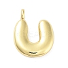 Rack Plating Brass Balloon Letter Pendants KK-C050-01G-U-1