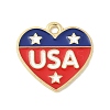 Independence Day Alloy Enamel Pandants FIND-M083-05A-G-1