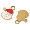 Christmas Theme Ion Plating(IP) 304 Stainless Steel Enamel Pendants STAS-Z083-07G-04-2