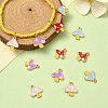 20Pcs 4 Colors Autumn Theme Alloy Enamel Charms ENAM-YW0003-40-5