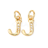 Brass Micro Pave Cubic Zirconia Charms LS-KK-I382-03G-J-1