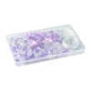 250Pcs 15 Styles Purple Opaque with Transparent Acrylic Beads with Strong Stretchy Beading Elastic Thread OACR-FS0001-61-6