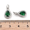 Brass with Cubic Zirconia Pendants KK-P271-32P-3