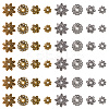 240Pcs 8 Styles Tibetan Style Alloy Flower Bead Caps TIBE-SP0001-26-5