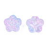 Transparent Spray Painted Glass Beads GLAA-N035-029-G02-2