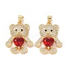 Brass Micro Pave Cubic Zirconia Pendants ZIRC-I063-03-2