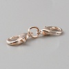 Zinc Alloy Double Lobster Claw Clasps FIND-TAC0016-15RG-2