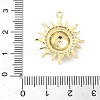 Brass Micro Pave Clear Cubic Zirconia Pendants KK-G548-01A-G-3