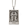 Non-Tarnish 304 Stainless Steel Tarot Pendant Necklaces NJEW-A026-01P-03-1