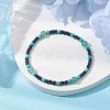 Natural Green Aventurine & Synthetic Turquoise & Non-magnetic Synthetic Hematite Beaded Stretch Bracelets BJEW-JB10827-2