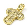 Brass Micro Pave Clear Cubic Zirconia Pendants KK-M279-01G-T-2