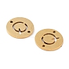 PVD Vacuum Plating 201 Stainless Steel Hollow Flat Round Links FIND-R149-03Q-G-2