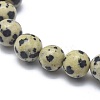 Natural Dalmatian Jasper Bead Stretch Bracelets BJEW-K212-A-014-3