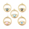 Brass Micro Pave Cubic Zirconia Pendants KK-U048-06G-1
