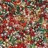 4 Colors Christmas 8/0 Glass Round Seed Beads SEED-X0058-01A-2