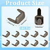 180Pcs Rectangle Brass Belt Loop Fastener KK-CY0001-12B-2