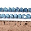 Ombre Effect Dyed Electroplate Opaque Glass Beads Strands EGLA-Q130-01A-07-5