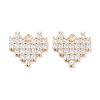 Brass Micro Pave Clear Cubic Zirconia Charms KK-F871-46G-1