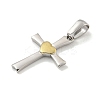 304 Stainless Steel Pendants STAS-C102-14GP-2
