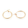 304 Stainless Steel Hoop Earrings EJEW-T048-25B-G-2