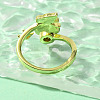Helm & Butterfly Enamel Rotatable Cuff Rings for Women RJEW-R005-09G-3