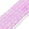 Transparent Crackle Glass Beads Strands GLAA-D025-01J-1