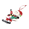 Christmas Santa Claus Handmade Polymer Clay Pendant Decorations HJEW-P017-01E-2