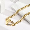 Brass Micro Pave Cubic Zirconia Link Bracelets BJEW-M050-06G-02-2