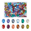 120Pcs 12 Colors Transparent Pointed Back Resin Rhinestone Cabochons KY-CW0001-01-1