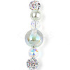 Glass and Acrylic and Imitation Pearl and Rhinestone Beads Strands MAK-T011-06F-2