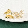 Brass Micro Pave Cubic Zirconia Stud Earrings EJEW-K312-04G-2