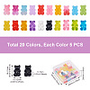 100Pcs 20 Colors Flatback Resin Cabochons RESI-PJ0001-02-3