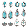 12Pcs 6 Styles Retro Alloy Pendants FIND-GO0001-93-1