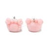 Flocking Opaque Resin Pendants RESI-F064-A20-2