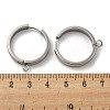 Tarnish Resistant 201 Stainless Steel Huggie Hoop Earrings Findings STAS-A167-01W-P-3