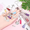 DIY Alloy Pendants Keychain Making Kits DIY-YW0011-42-5